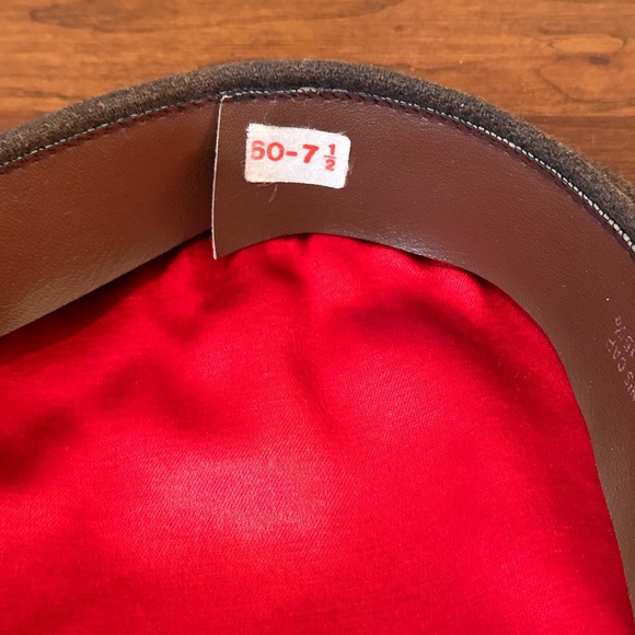 🌟HP🌟VTG 1970s-80s Authentic Brown Wool Blend Greek Fisherman Cap 7 1/2 - Picture 10 of 13